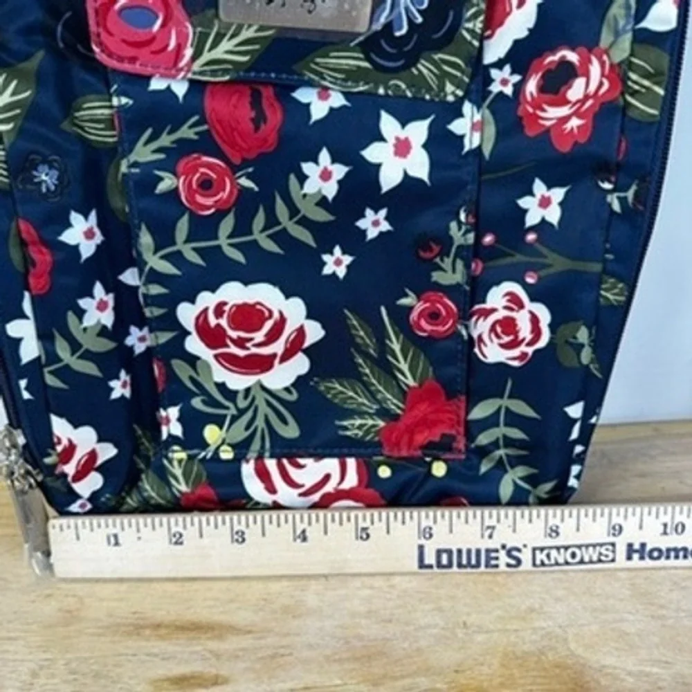 JuJuBe MiniBe Diaper Bag Backpack Navy Midnight Posy Floral Travel Baby JA4023